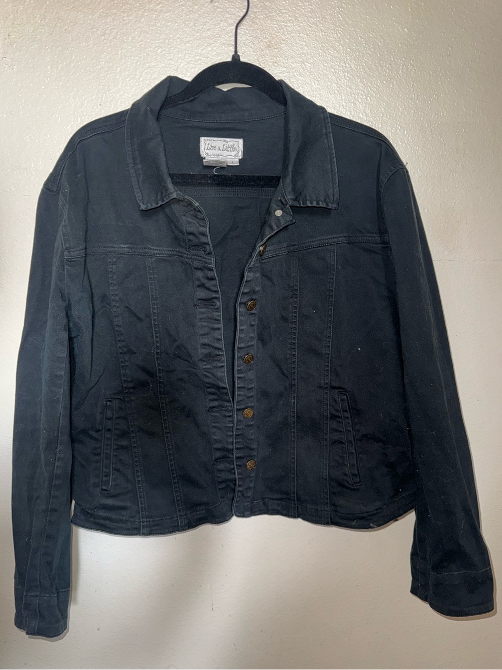 Live a Little Black Denim Jacket